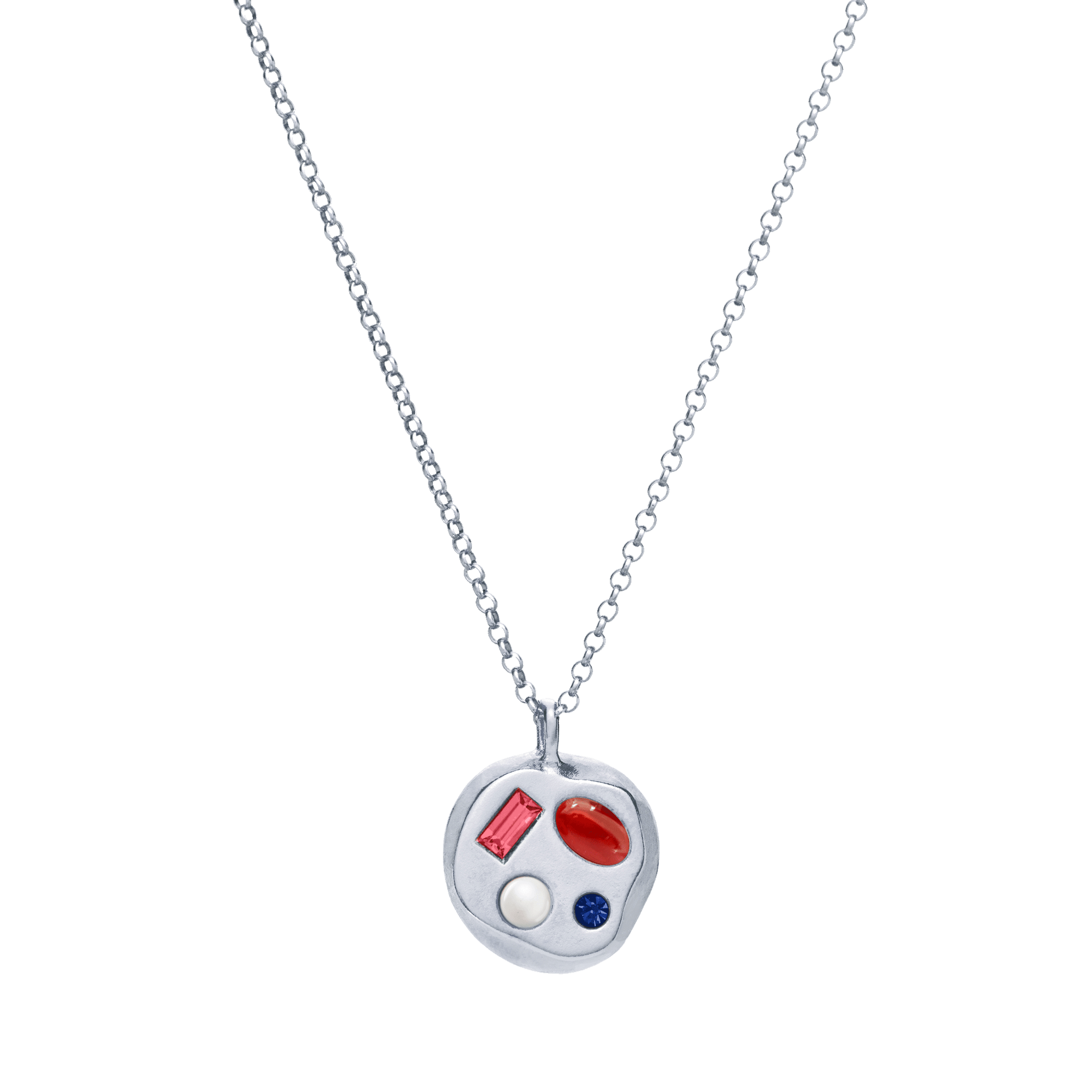 The January Fourteenth Pendant in Sterling Silver