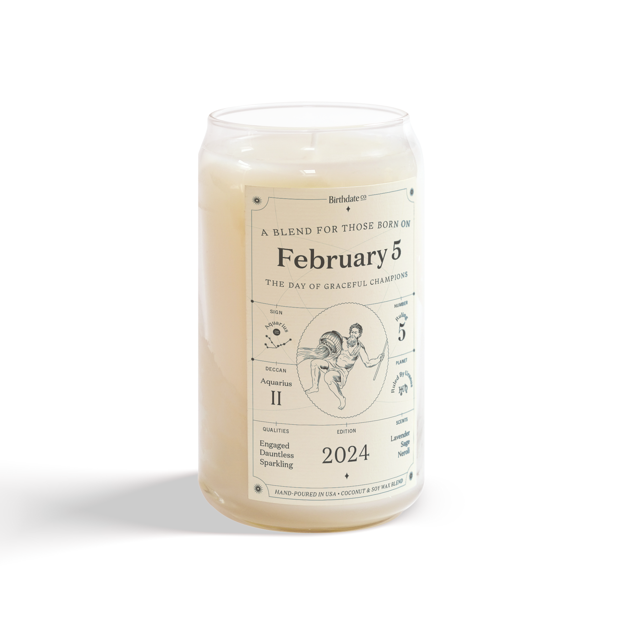 The February Fifth Birthday Candle