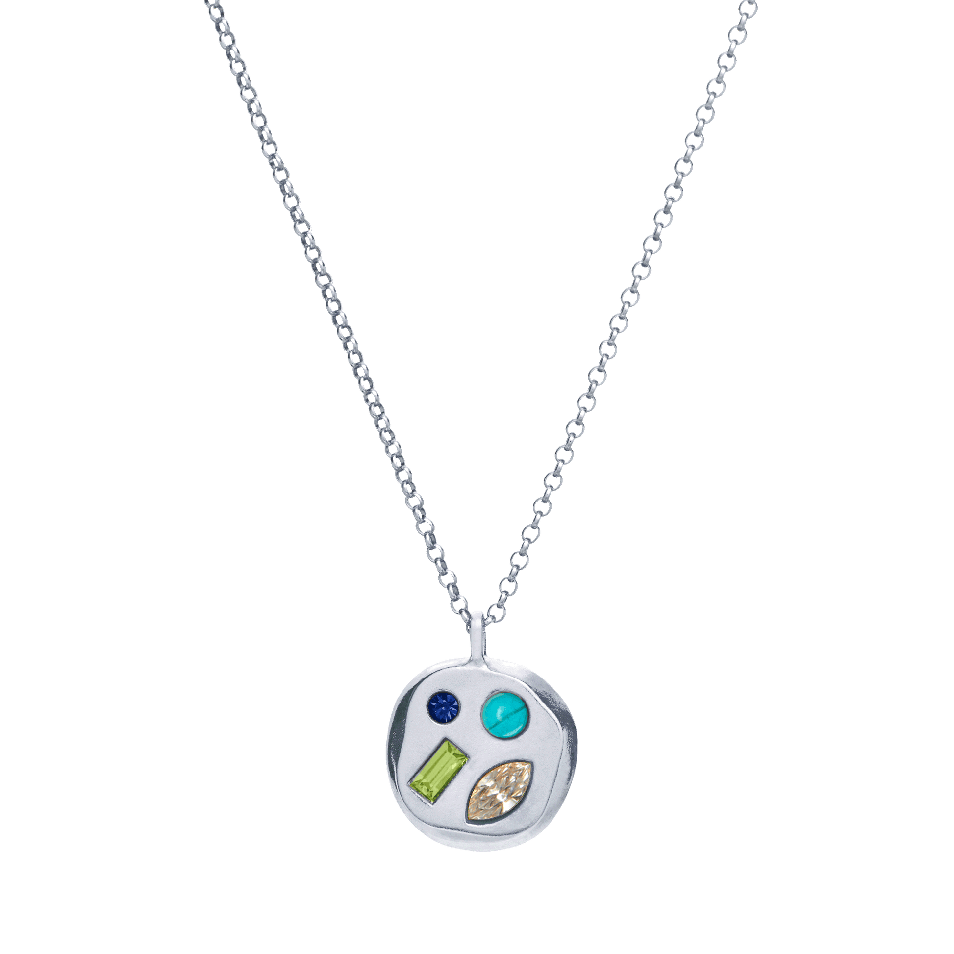 The April Second Pendant in Sterling Silver