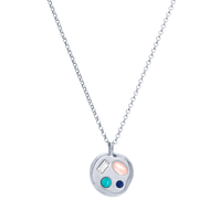 The April Fourth Pendant in Sterling Silver