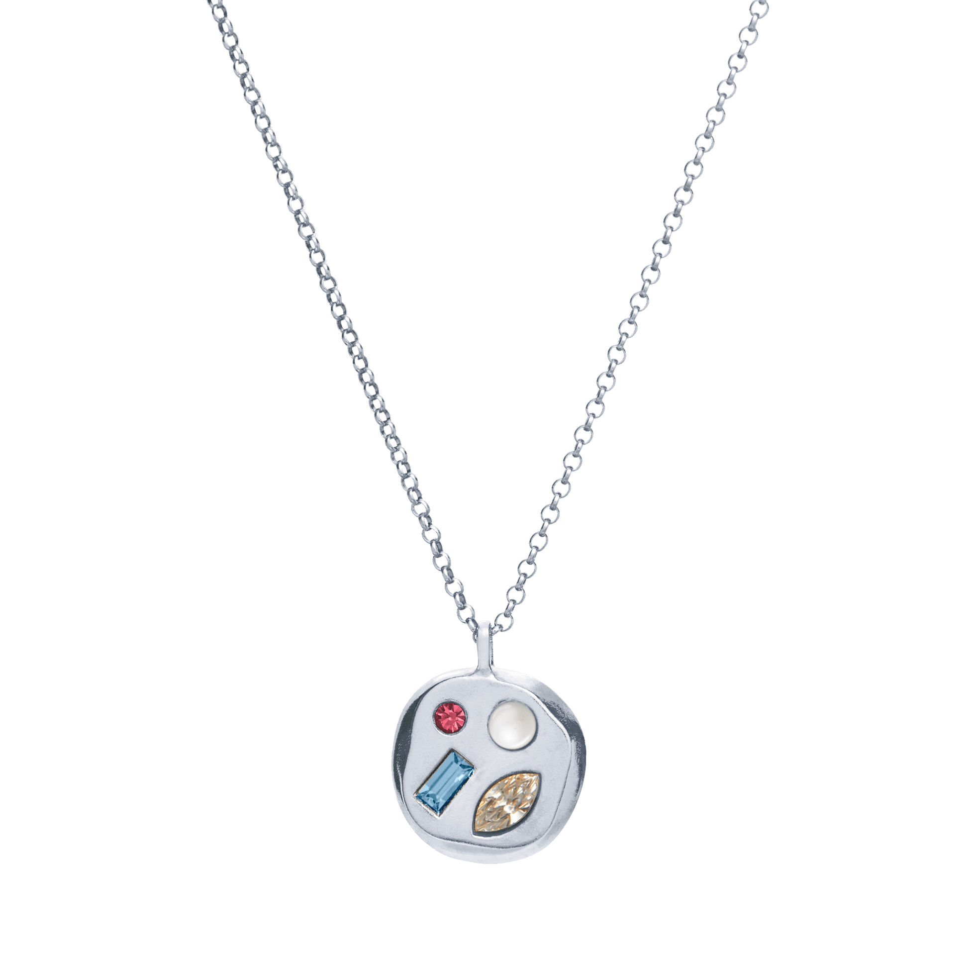 The April Twenty-Second Pendant in Sterling Silver