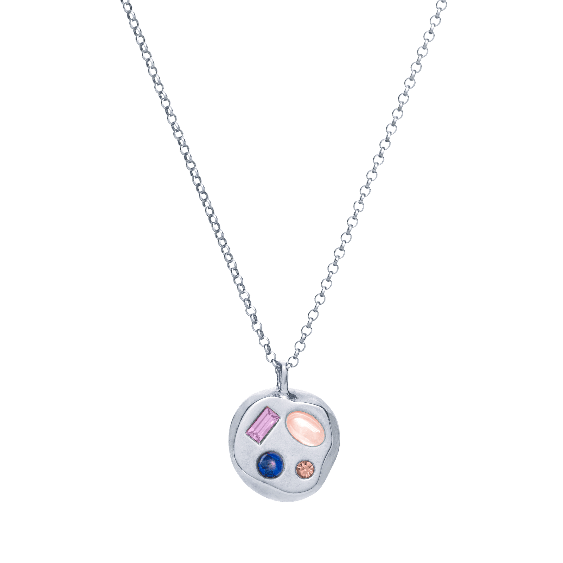 The June Fourteenth Pendant in Sterling Silver