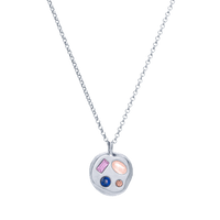 The June Fourteenth Pendant in Sterling Silver