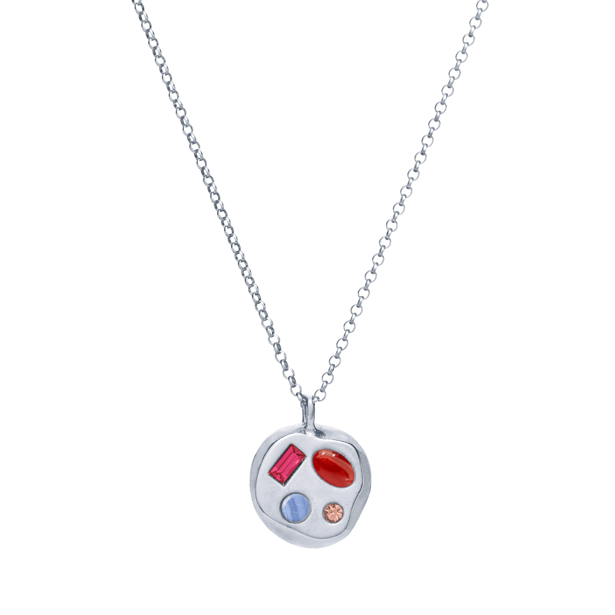 The July Fourteenth Pendant in Sterling Silver