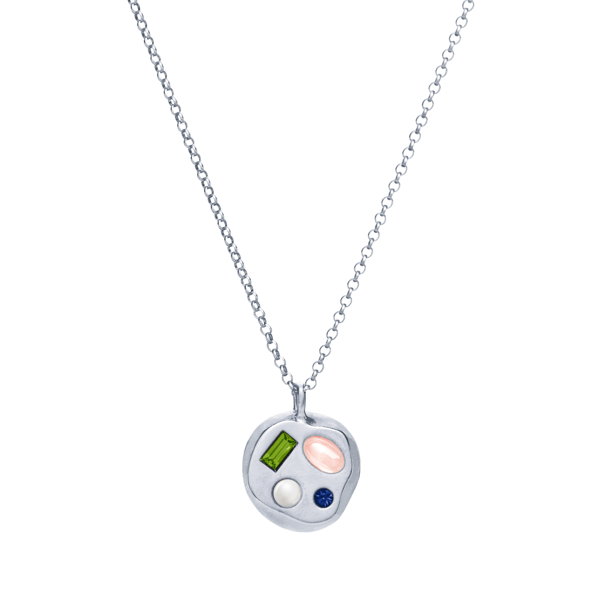 The August Fourth Pendant in Sterling Silver