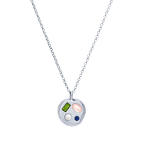 The August Fourth Pendant in Sterling Silver
