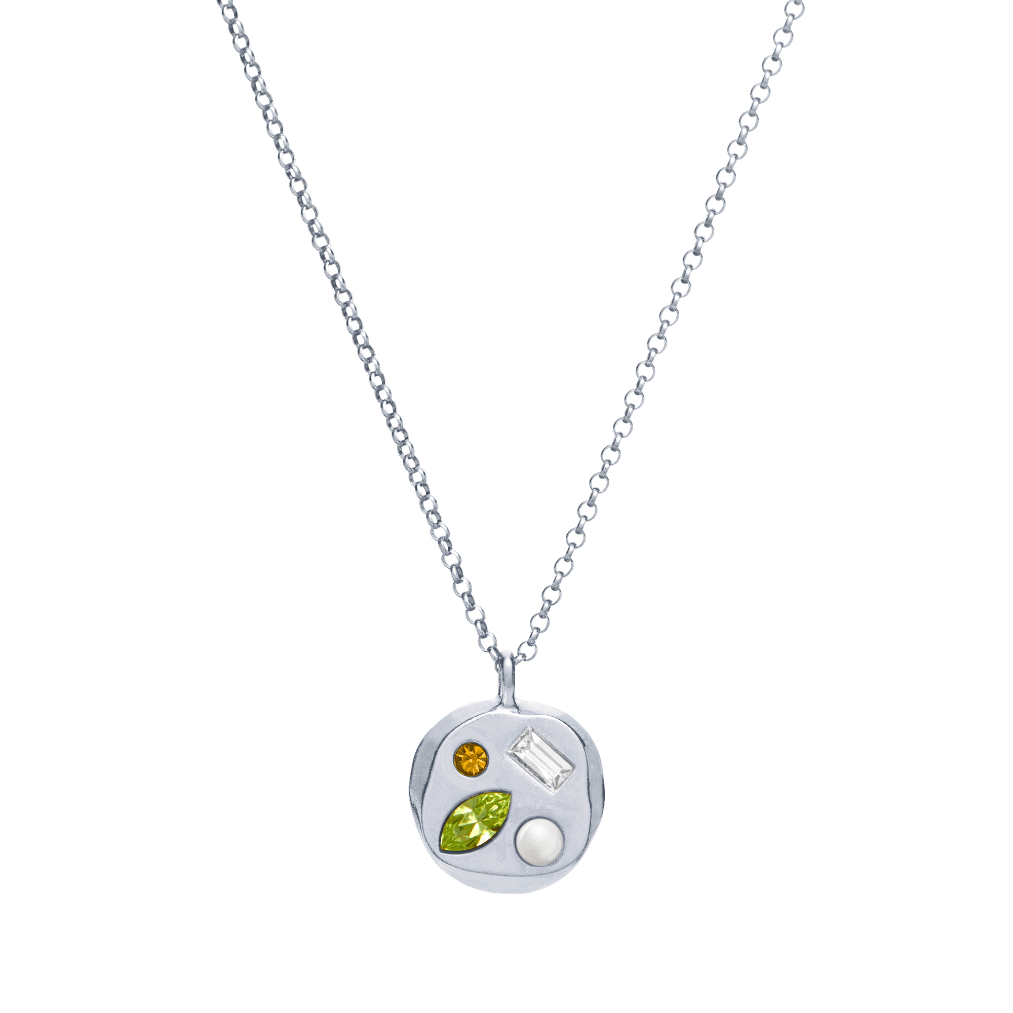 The August Tenth Pendant in Sterling Silver