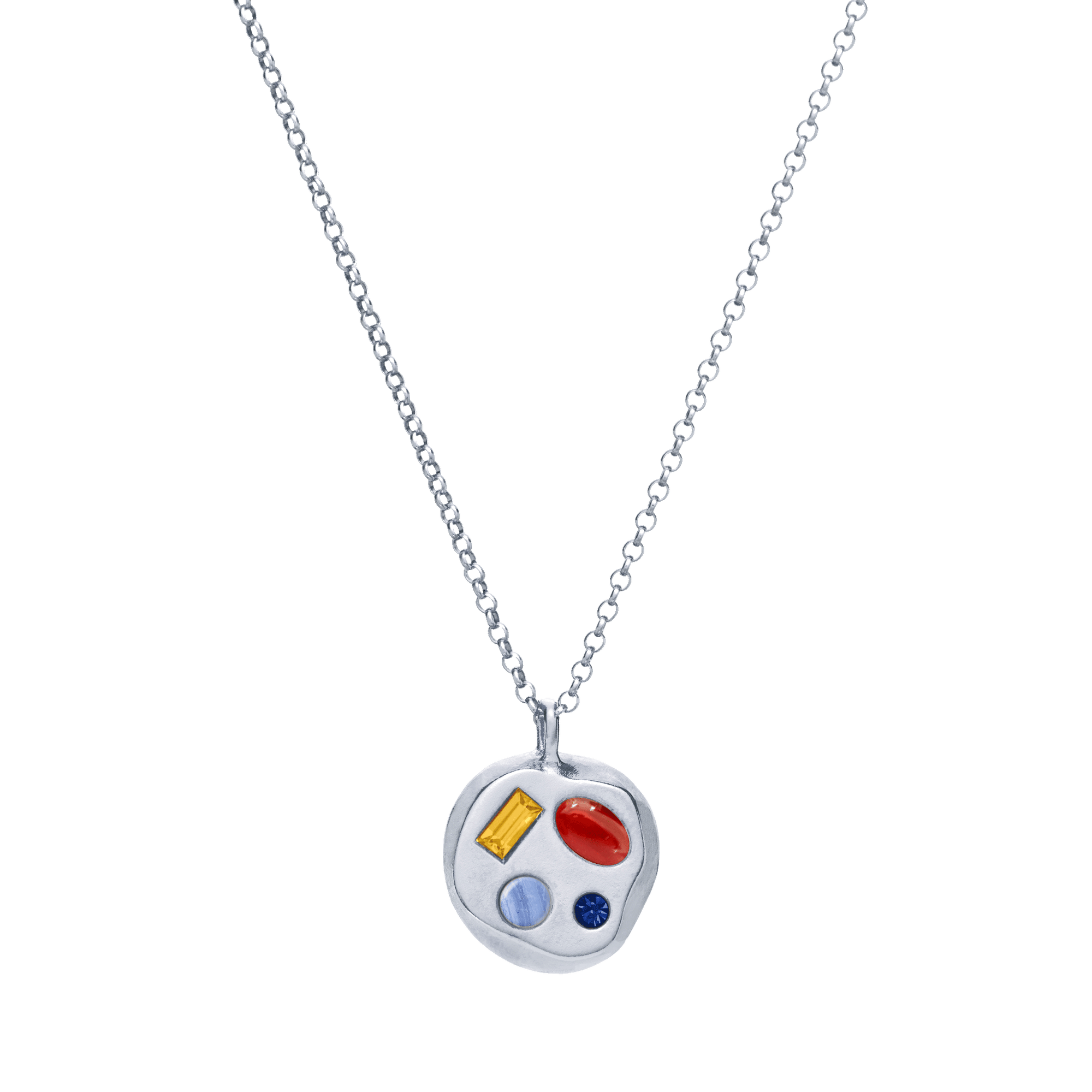 The November Fourteenth Pendant in Sterling Silver