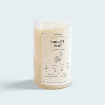 The January Sixth Birthday Candle