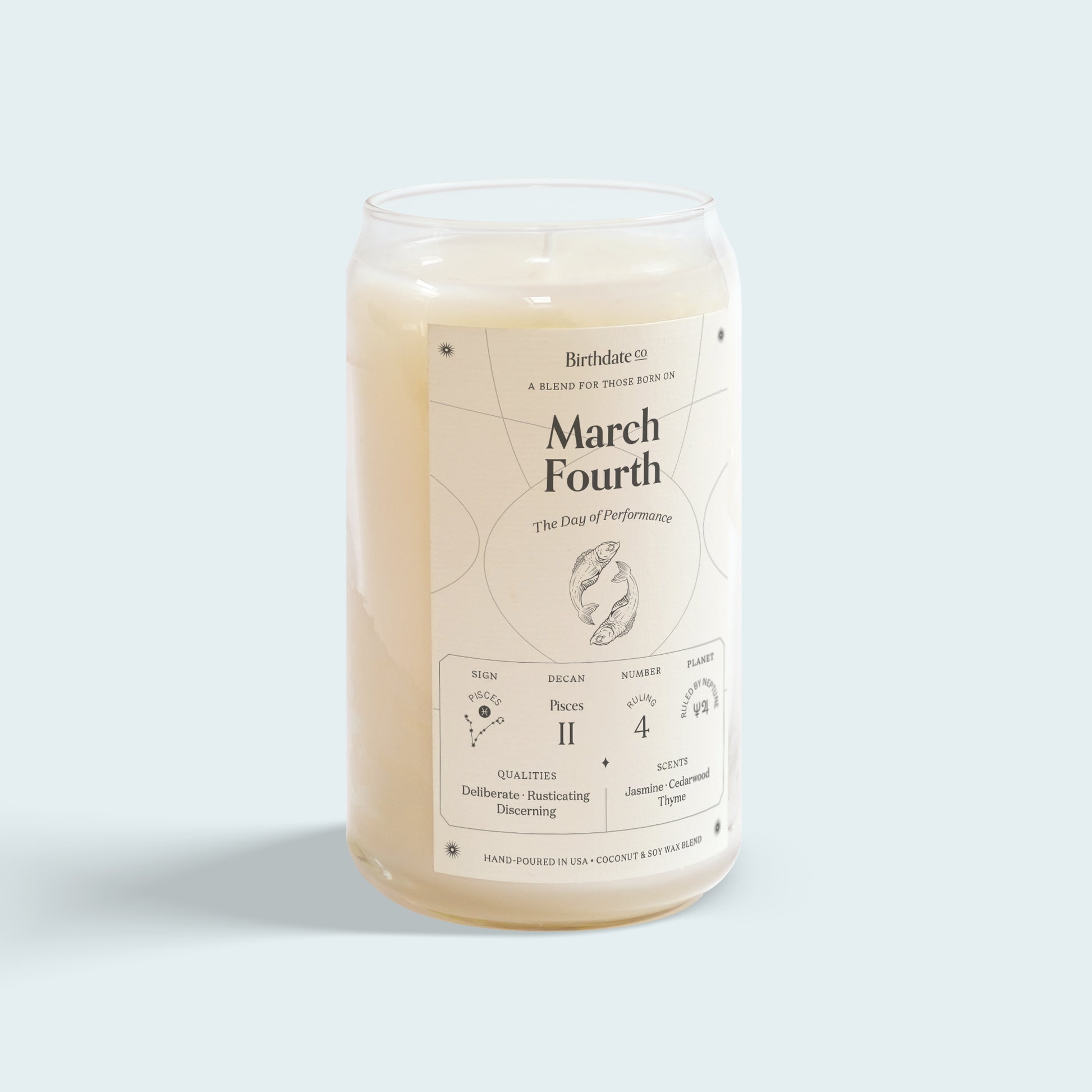 The March Fourth Birthday Candle