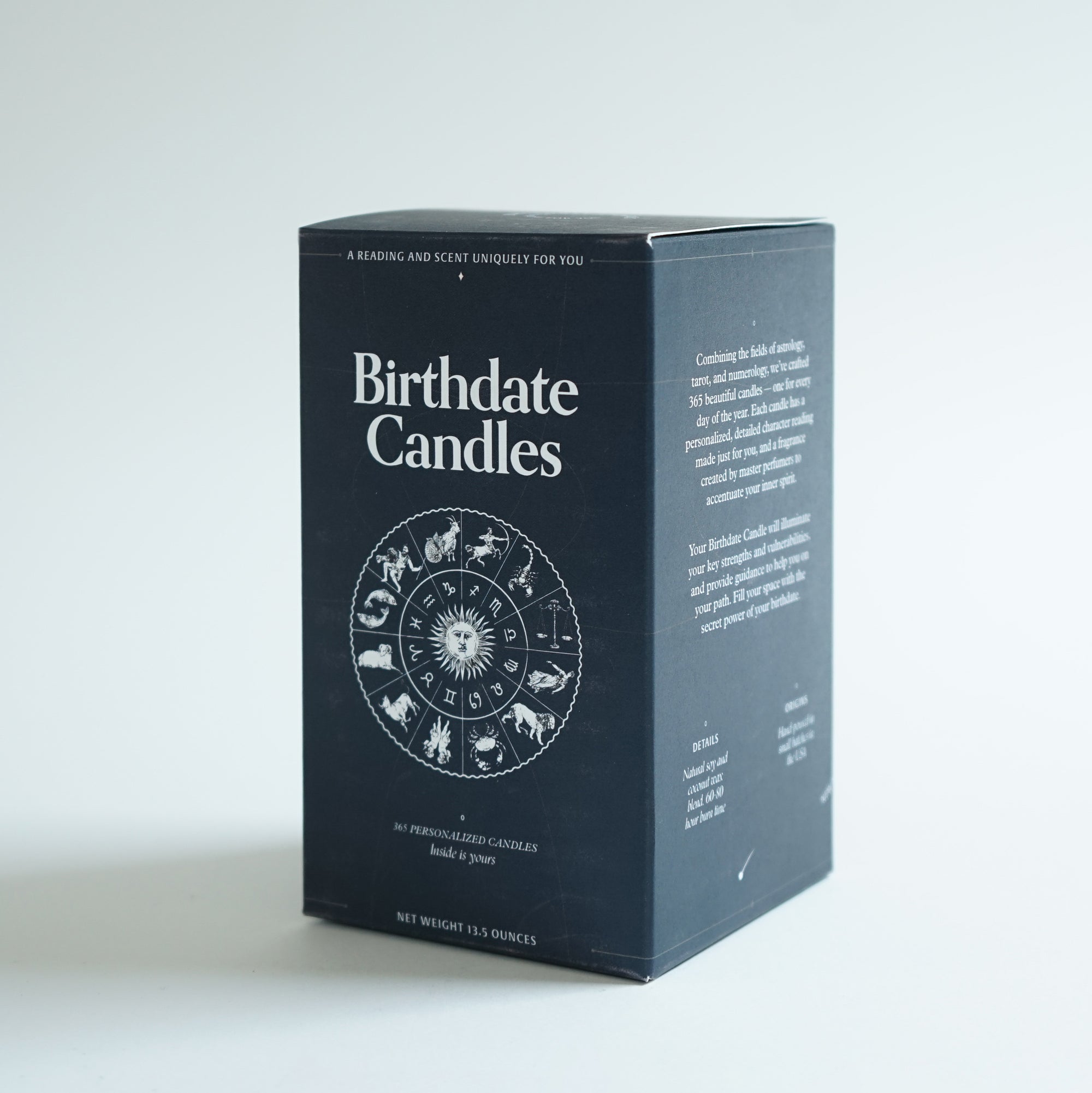 The Birthdate Candle Blue Box
